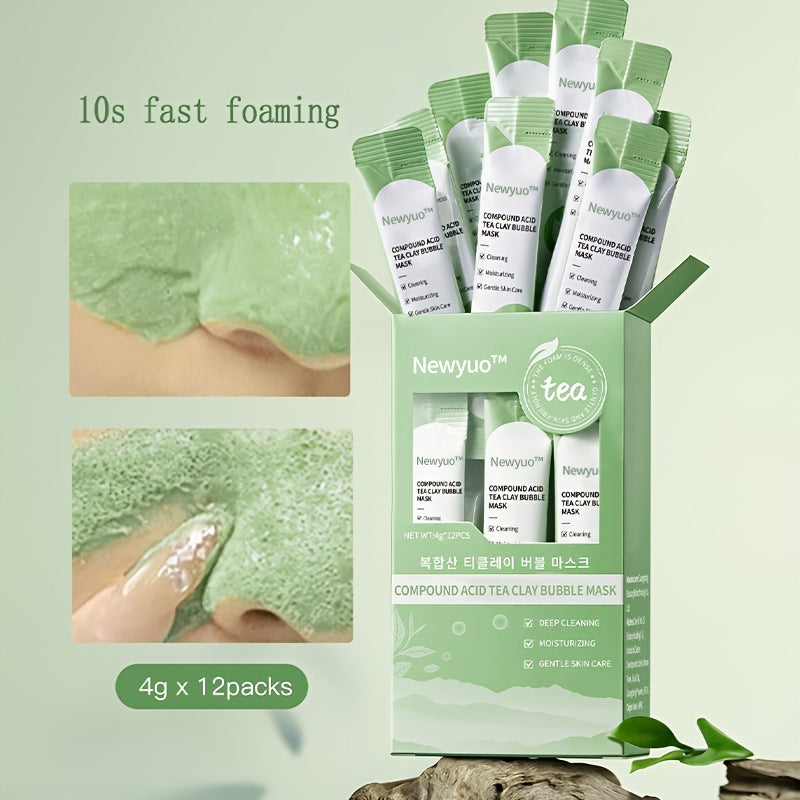newyuo™ Green Tea InstaFoam Detox Mask 🍃 | Say Bye to Blackheads in 10 Seconds! 🧖♀️✨