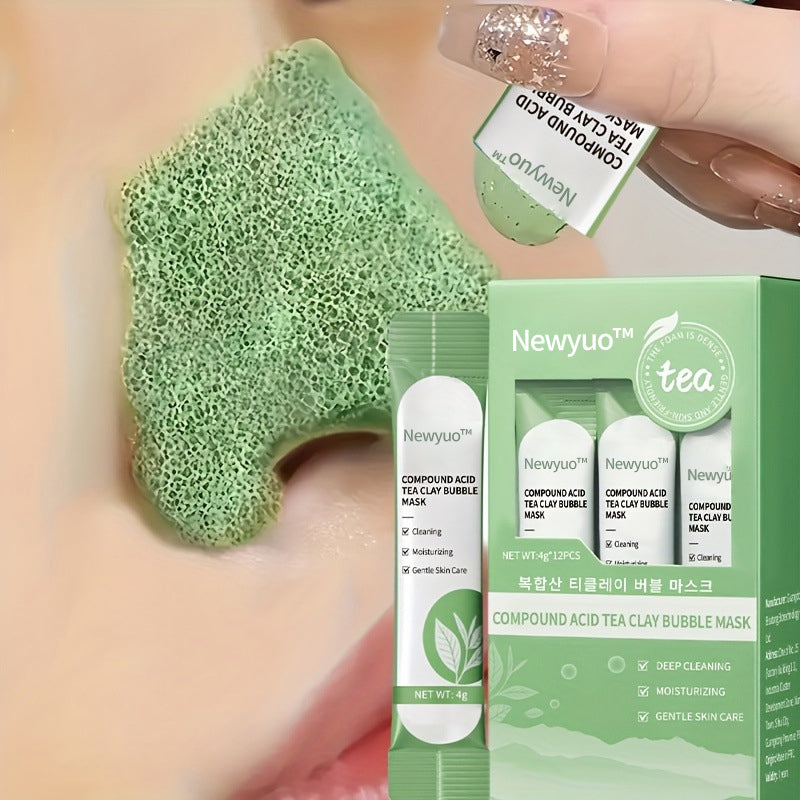 newyuo™ Green Tea InstaFoam Detox Mask 🍃 | Say Bye to Blackheads in 10 Seconds! 🧖♀️✨