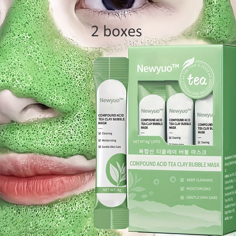 newyuo™ Green Tea InstaFoam Detox Mask 🍃 | Say Bye to Blackheads in 10 Seconds! 🧖♀️✨