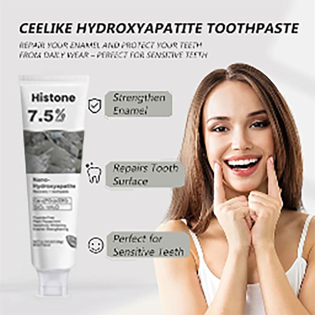 🔥Histone® Fluoride-Free Hydroxyapatite Enamel Repairing Breath Freshening Whitening Toothpaste