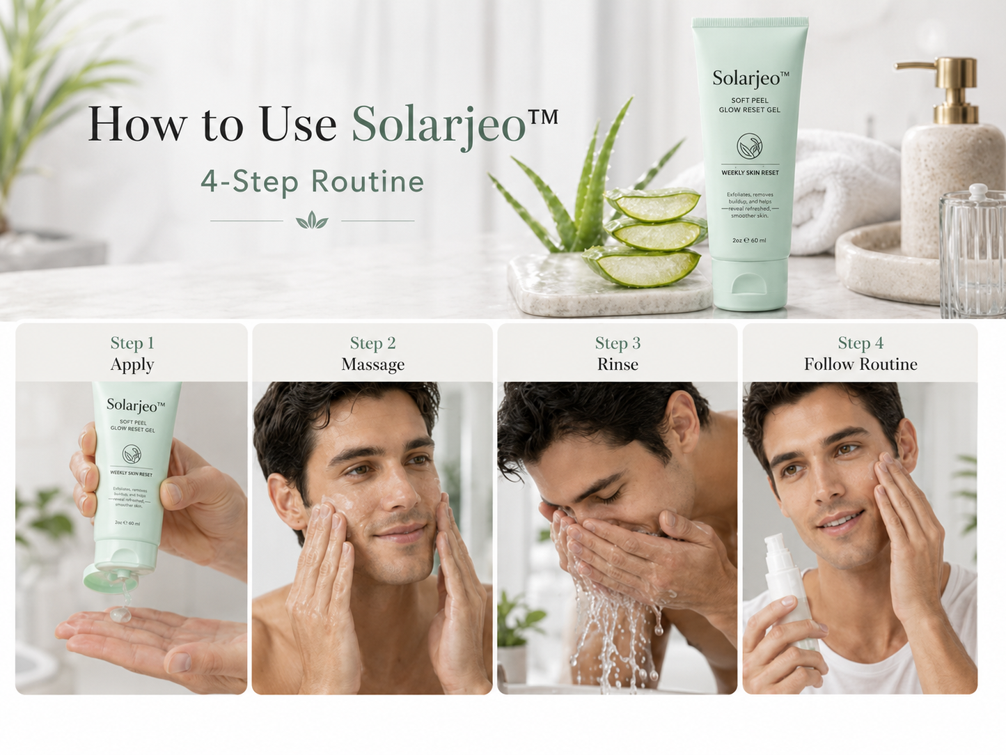 Solarjeo™ Face & Body Soft Peel Glow Reset Gel