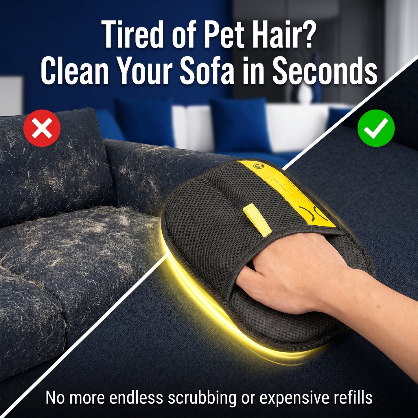 Buy 1 Get 1 Free🔥Pawzioo™ Electrostatic Pet Hair Removal Grooming Gloves